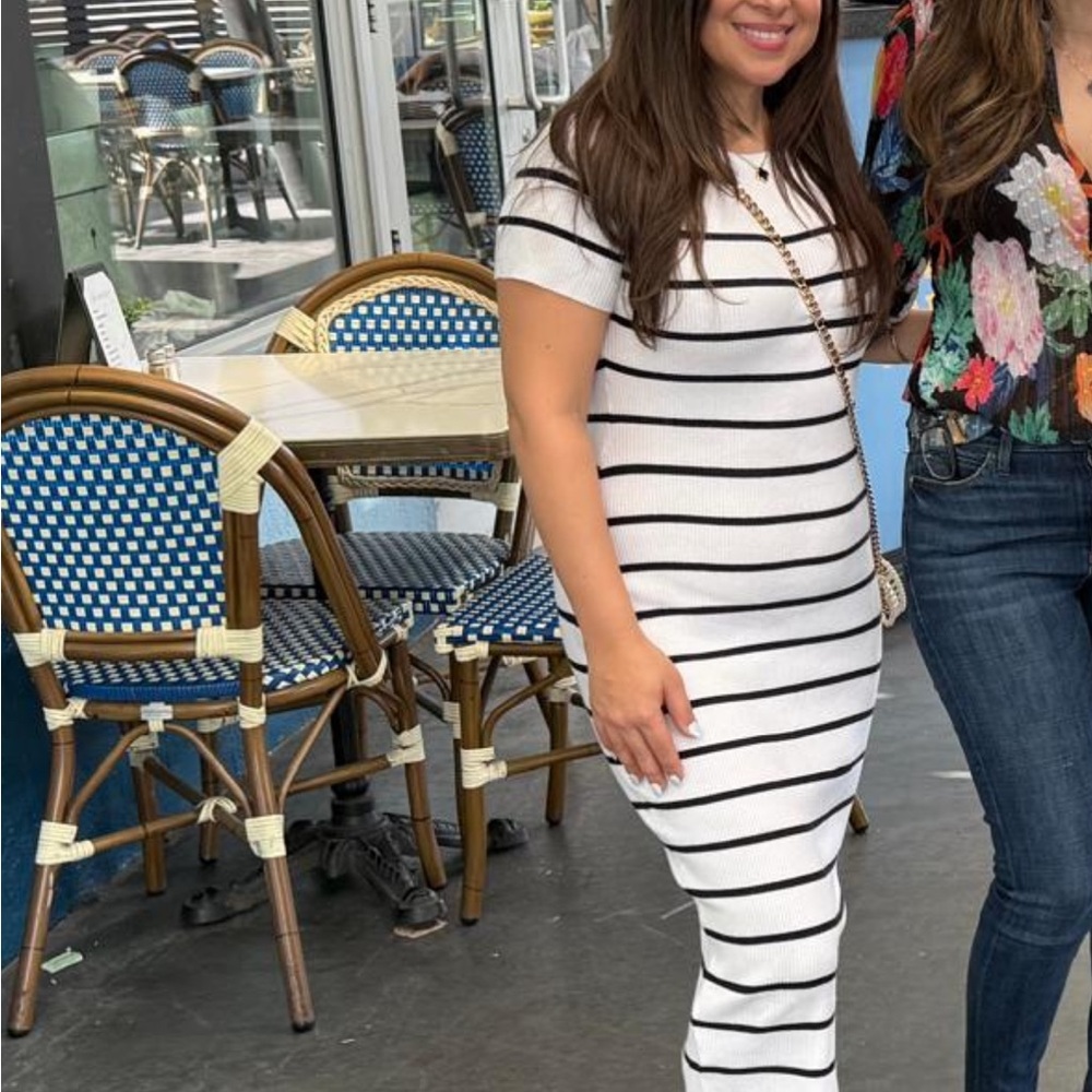 Striped Black and White Dress